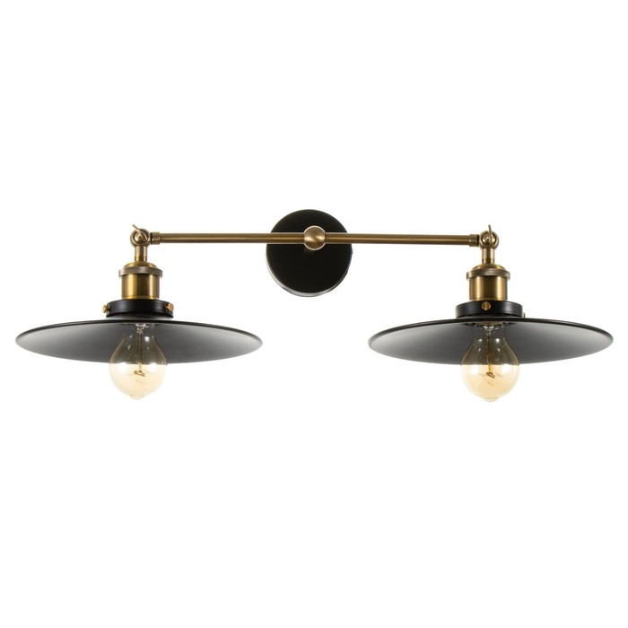 Бра "Кандела" 2хЕ27 черный  22х22х10см