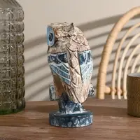 Сувенир дерево "Сова на ветке" синяя 23 см