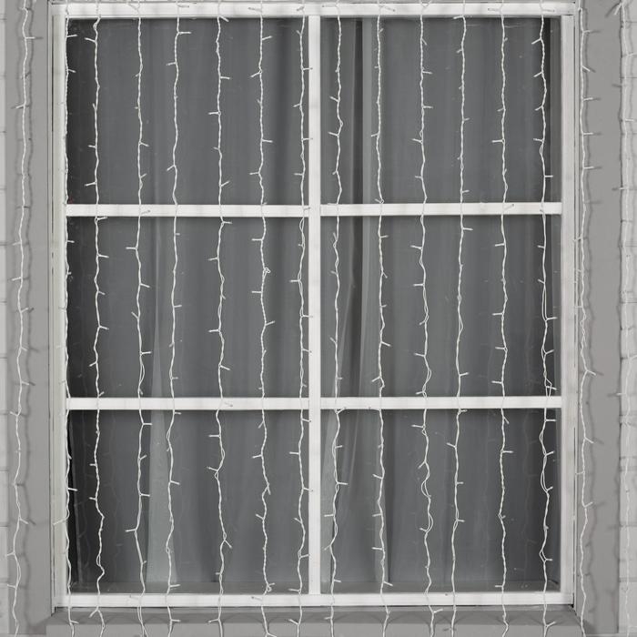 Гирлянда &laquo;Занавес&raquo; 2 &times; 3 м, IP44, УМС, белая нить, 760 LED, свечение тёплое белое, 220 В