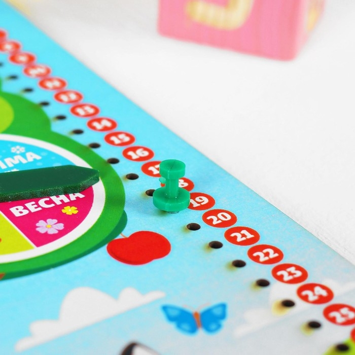 Обучающая доска-календарь &laquo;Лесные животные&raquo;, 27 х 20 см, ребусы