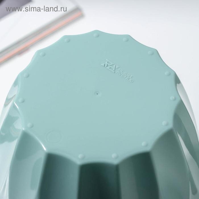 Кашпо для цветов со вставкой &laquo;Флюте&raquo;, 3 л, цвет нефрит