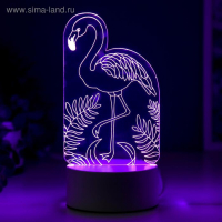Светильник "Фламинго" LED RGB от сети 9,5х10х19,5 см RISALUX