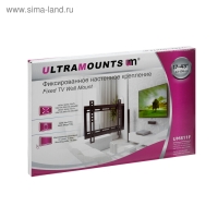 Кронштейн Ultramounts UM811F, для ТВ, фиксированный, 17-43", 19.5 мм от стены, черный