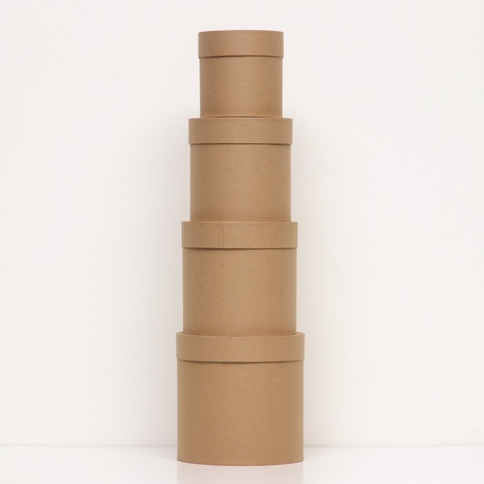 Набор коробок 4в1 "Крафт однотонный", 20 х 20 см - 15х 15 см