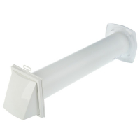 Клапан приточный ERA 10КП-02, d=100 мм, длина 500 мм, внешняя решетка из ABS-пластика