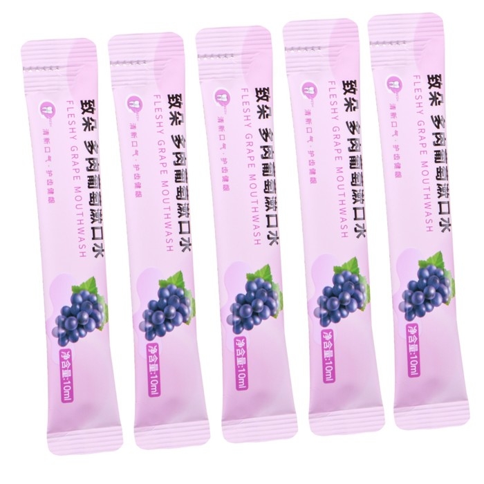 Набор ополаскивателей для рта в стиках со вкусом винограда, 20шт по 10 мл Набор ополаскивателей для рта в стиках со вкусом винограда, 20шт по 10 мл