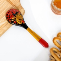 Ложка &laquo;Ягодка&raquo;, салатная, 6&times;21, хохлома