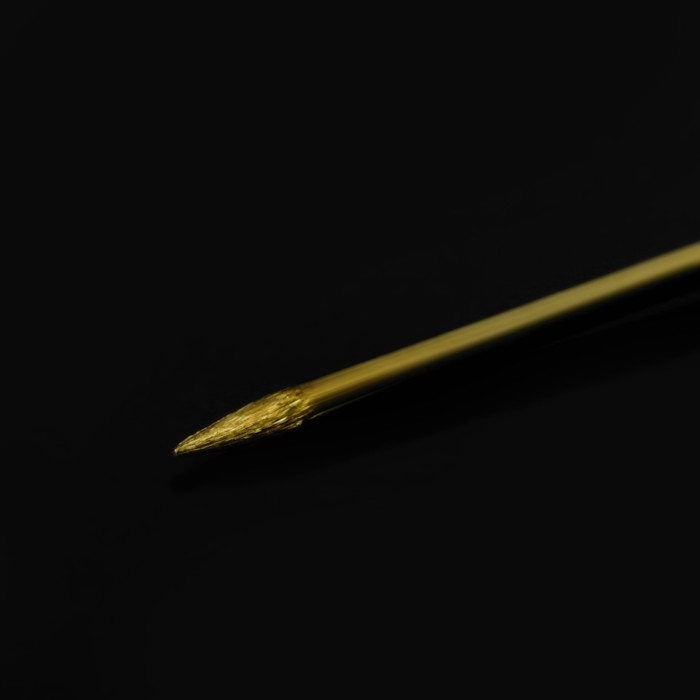 Основа &laquo;Брошь-игла&raquo; с листом (набор 5 шт.), L=7 см, площадка 0,9 см, цвет золото