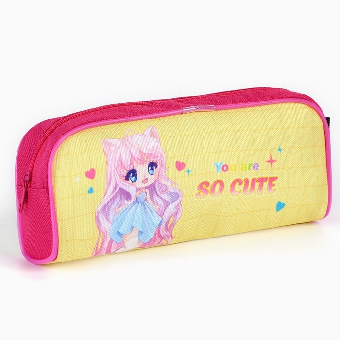 Пенал школьный текстильный &laquo;1 сентября: Очень мило?&raquo; Кот, 20 х 8 х 4 см