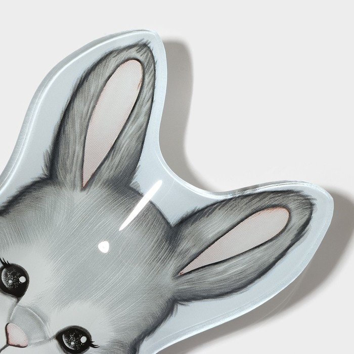 Блюдо стеклянное сервировочное Доляна &laquo;Пасхальный кролик&raquo;, 21&times;13,5&times;1,8 см