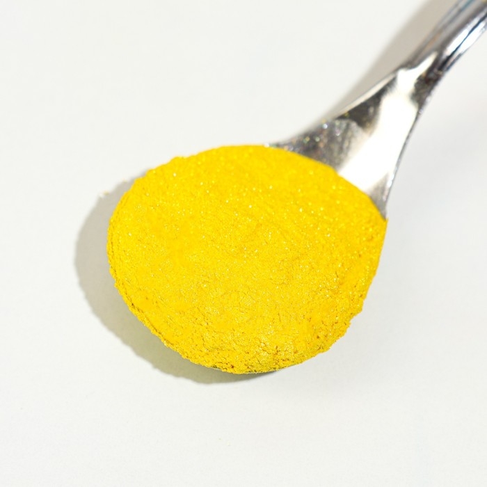 Глиттер кандурин пищевой КондиМир "Желтый", фракция 10-60 &micro;m, 5 г