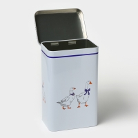 Банка для сыпучих продуктов &laquo;Гуси&raquo;,2,7 л, 13,5 х 9,5 х 21,5 см, жесть