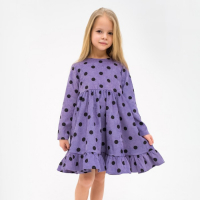 Платье детское KAFTAN "Горох", р. 30 (98-104), сиреневый Платье детское KAFTAN "Горох", р. 30 (98-104), сиреневый