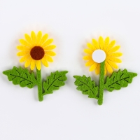 Декор из фетра на клеевой основе, набор 20 шт., размер 1 шт. &mdash; 6 &times; 5 см., цвет жёлтый