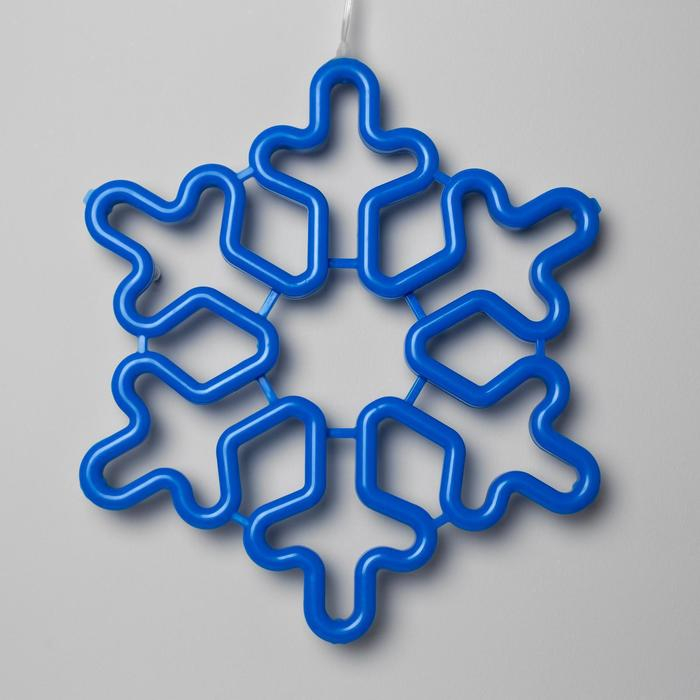 Светодиодная фигура &laquo;Снежинка&raquo; 30 см, пластик, 220 В, свечение синее