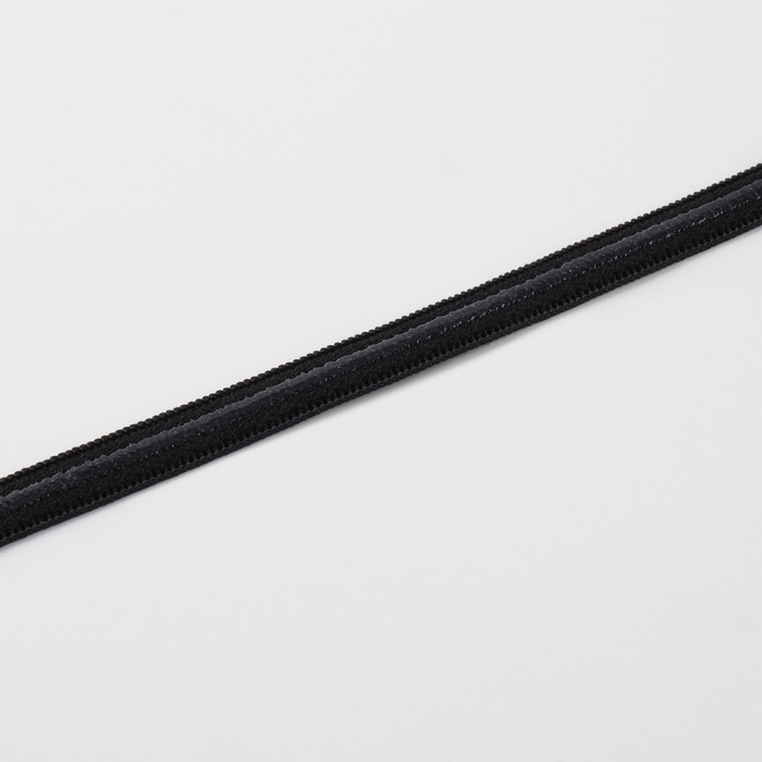 Резинка с силиконом, 8 мм, 10 &plusmn; 1 м, цвет чёрный