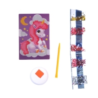 Алмазная мозаика с частичным заполнением для детей &laquo;Волшебный единорог&raquo;, 10 х 15 см