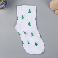 Подарок носки с принтом в банке "Прекрасной тебе" (женские, "Ёлочки")