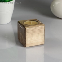 Декоративный подсвечник "Орех", со свечой "Манго"