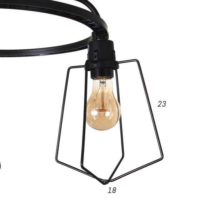 Люстра "Компакт" 3x40Вт E27 черный 45х45х42 см.