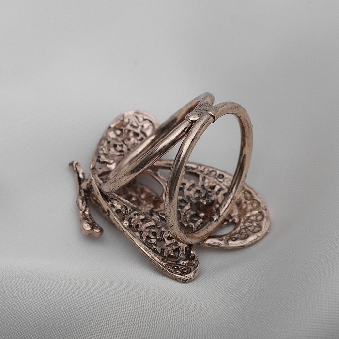 Кольцо для платка &laquo;Бабочка&raquo;, цвет золото в черненом золоте