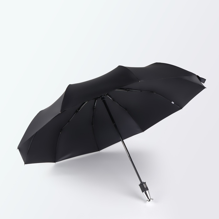 Зонт автоматический &laquo;Night&raquo;, 3 сложения, 10 спиц, R = 51/58 см, D = 116 см, цвет чёрный