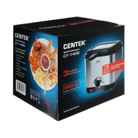 Фритюрница Centek CT-1430, 900 Вт, 1.5 л , антипригарная чаша, серебристая