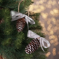 Декоративное украшение с подвеской &laquo;Шишки&raquo; 2 шт.