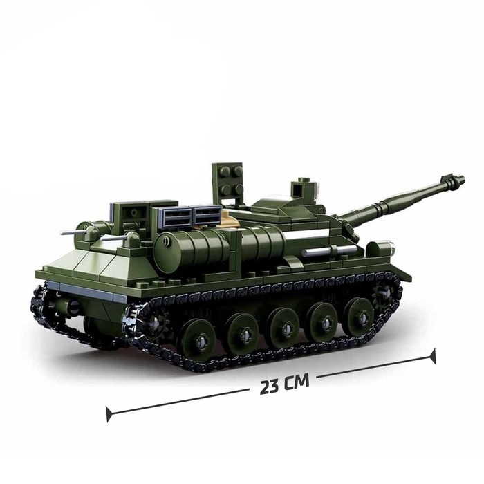 Конструктор Армия ВОВ &laquo;Танк ПТ-САУ 100&raquo;, 338 деталей