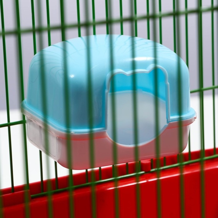 Туалет для грызунов с фигурным входом, 10,4 х 8,3 х 8,6 см, синий Туалет для грызунов с фигурным входом, 10,4 х 8,3 х 8,6 см, синий