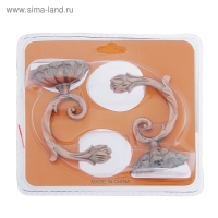 Крючок для штор "ТУНДРА" KS006, однорожковый, цвет медь