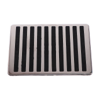 Накладка-подпятник для автоковрика, 24&times;16, металлическая с креплением