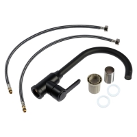 Смеситель для кухни ZEIN Z3699, однорычажный, поворотный излив высотой 26 см, черный Смеситель для кухни ZEIN Z3699, однорычажный, поворотный излив высотой 26 см, черный