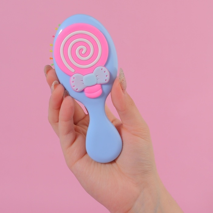 Расчёска - мини массажная, 14 &times; 6 см, рисунок МИКС