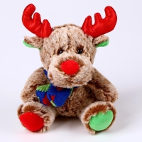 Новый год! Мягкая игрушка «Олень», 15 см, цвет разноцветный Новый год! Мягкая игрушка «Олень», 15 см, цвет разноцветный