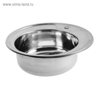 Мойка кухонная MIXLINE 528182, врезная, толщина 0.6 мм, 49х49х17 см, вып. 3 1/2", с сифоном