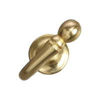 Крючок для штор KS003, однорожковый, цвет золото