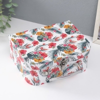 Шкатулка картон сундучок "Тропики" набор 3 шт 29,5х21,5х9,6 24,5х18,5х9 19,5х15,5х8,2 см