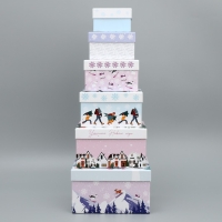 Набор подарочных коробк 6 в 1 «С Новым годом», 10 х 10 х 6 – 20 х 20 х 11 см, Новый год Набор подарочных коробк 6 в 1 «С Новым годом», 10 х 10 х 6 – 20 х 20 х 11 см, Новый год