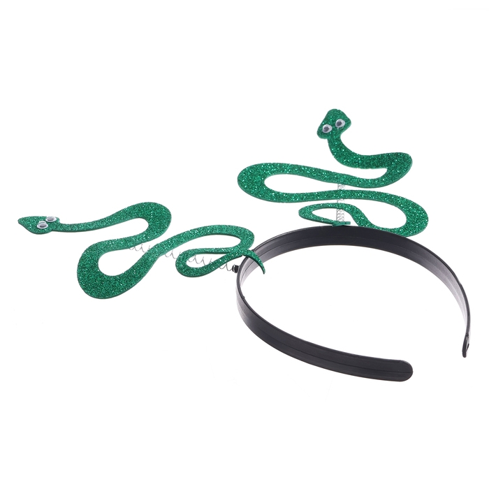 Новый год! Карнавальный ободок &laquo;Змея&raquo;, цвет зелёный