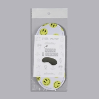 Маска для сна &laquo;Good vibes&raquo;, 19 &times; 8,5 см, резинка одинарная, цвет белый/жёлтый