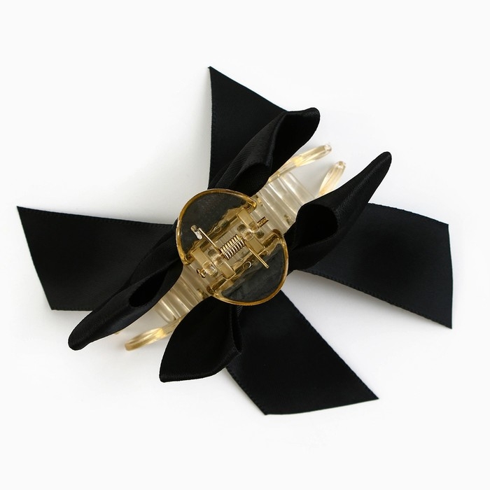 Краб для волос с бантом новогодний &laquo;Пусть исполнятся желания&raquo;, на Новый год, 8 х 3 х 2,5 см