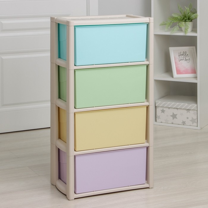 Комод 4-х секционный &laquo;Колорит&raquo;, разноцветный