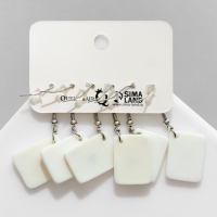 Серьги акрил набор 3 пары «Карты», цветные в серебре Серьги акрил набор 3 пары «Карты», цветные в серебре