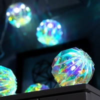 Гирлянда &laquo;Нить&raquo; 2.5 м с насадками &laquo;Фонарики&raquo;, IP20, прозрачная нить, 10 LED, свечение белое, 220 В