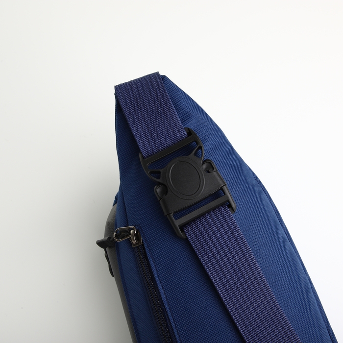Сумка поясная на молнии, 2 наружных кармана, цвет синий