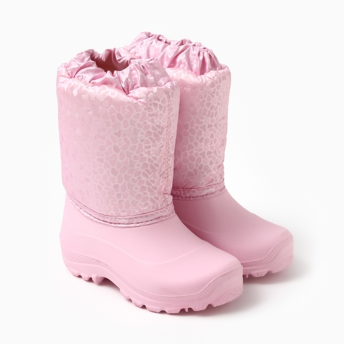 Сапоги детские из ЭВА с комбинированным верхом (камешки +розовый, 35)