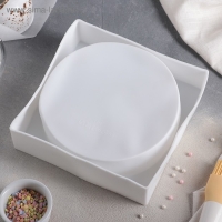 Форма для муссовых десертов и выпечки Доляна &laquo;Круг&raquo;, силикон, 18&times;5 см, цвет белый