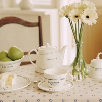 Набор чайный фарфоровый SL Home &laquo;Милый дом&raquo;, 4 предмета: 2 чашки 275 мл, 2 блюдца d=15,5 см, цвет белый