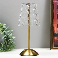 Настольная лампа "Берта" LED USB АКБ золото 13х13х29 см RISALUX Настольная лампа "Берта" LED USB АКБ золото 13х13х29 см RISALUX